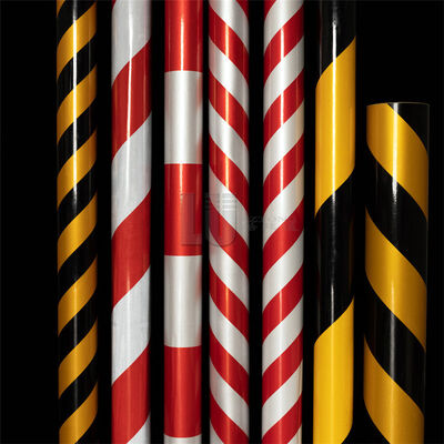 Высокоинтенсивная желто-черная двухцветная светоотражающая клейкая лента инженерного класса для предупреждения о дорожном движении