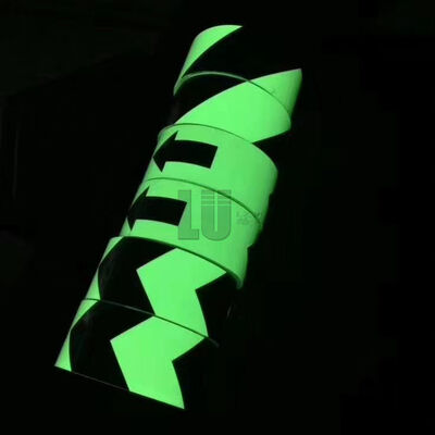 Wholesale Custom Printed Green Self-Glow Photoluminescent Film Glow in Dark Tape Safety Reflective Vinyl Sign for Night Safety