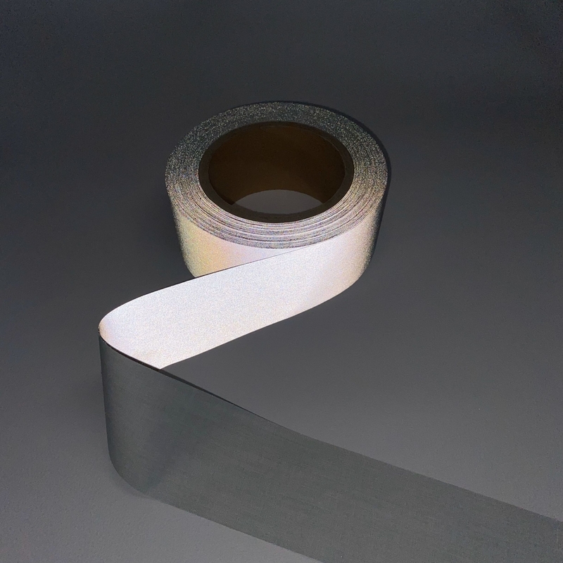 Серого цвета тканей полиэстера безопасности изготовителя лента изготовленного на заказ высокого светлого отражательного отражательная для ботинок одежды