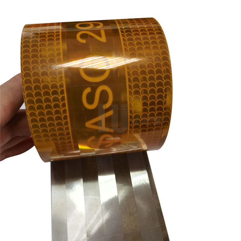 SASO 2913 Светоотражающая наклейка ПЭТ Светоотражающая лента Знак безопасности Предупреждающие отражающие полосы для декоративных аксессуаров для автомобилей, грузовиков и прицепов