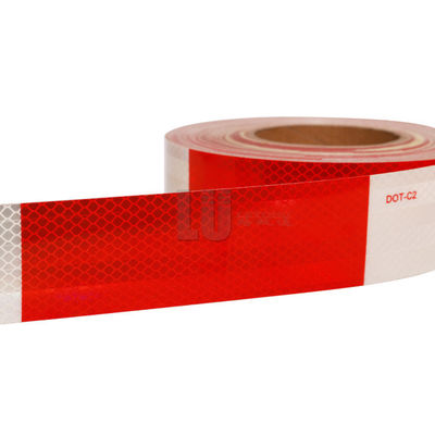 Самоклеящиеся DOT C2 DOT-C2 красные и белые микропризматические ретро светоотражающие наклейки с отражателем для автомобиля с прицепом