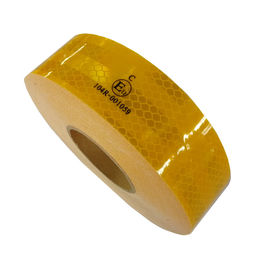 50mm*45.72m Size Yellow Conspicuity Tape Reflective Sticker 3 - 5 Years Durable
